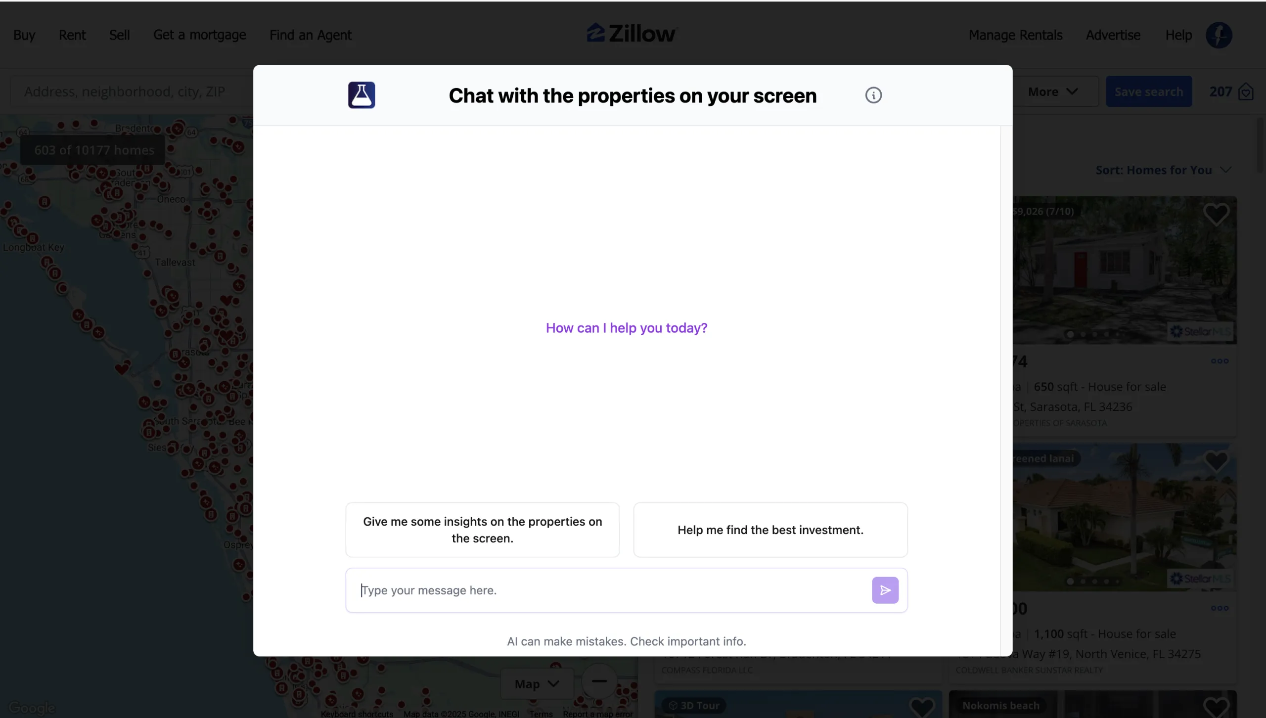 Chat With Your Properties Feature